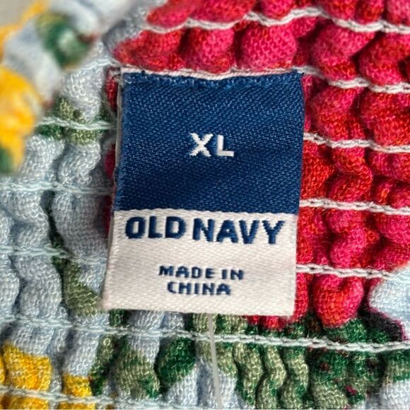 NWT Old Navy Multicolored Floral Jumpsuit Womens XL Linen Blend Boho Cottagecore - Picture 2 of 15